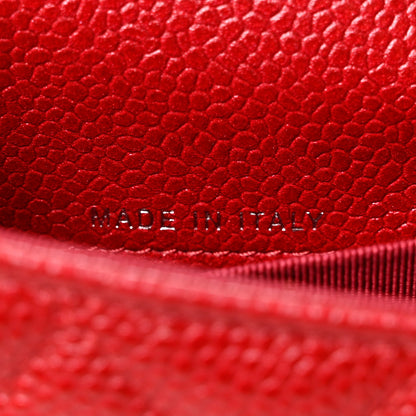 Chanel Caviar Quilted Travel Wallet Red 7 of 9