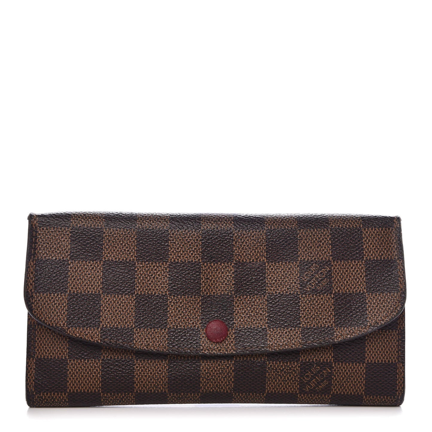 Damier Ebene Emilie Wallet Red