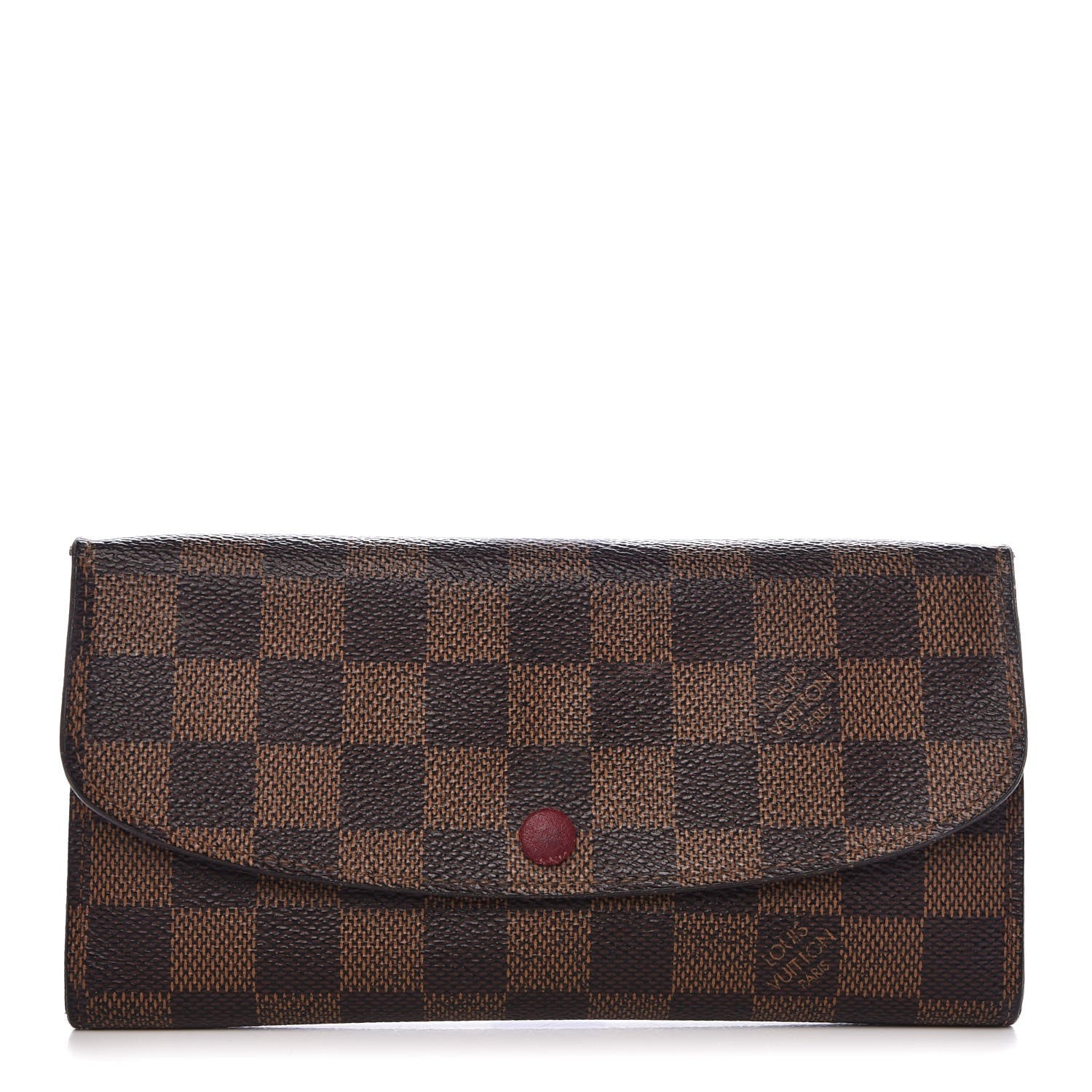 Louis Vuitton Damier Ebene Emilie Wallet Red 1 of 10