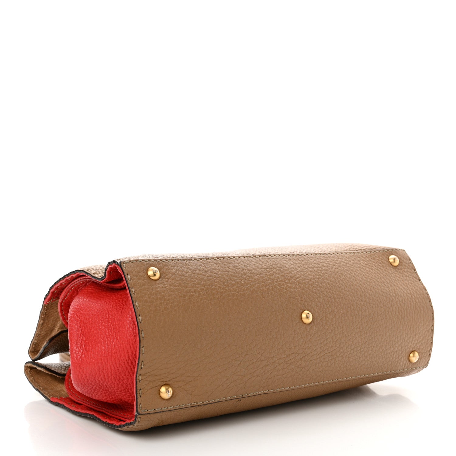 Fendi Calfskin Romano Selleria Firenze Frame Bag Saddler Red 4 of 24