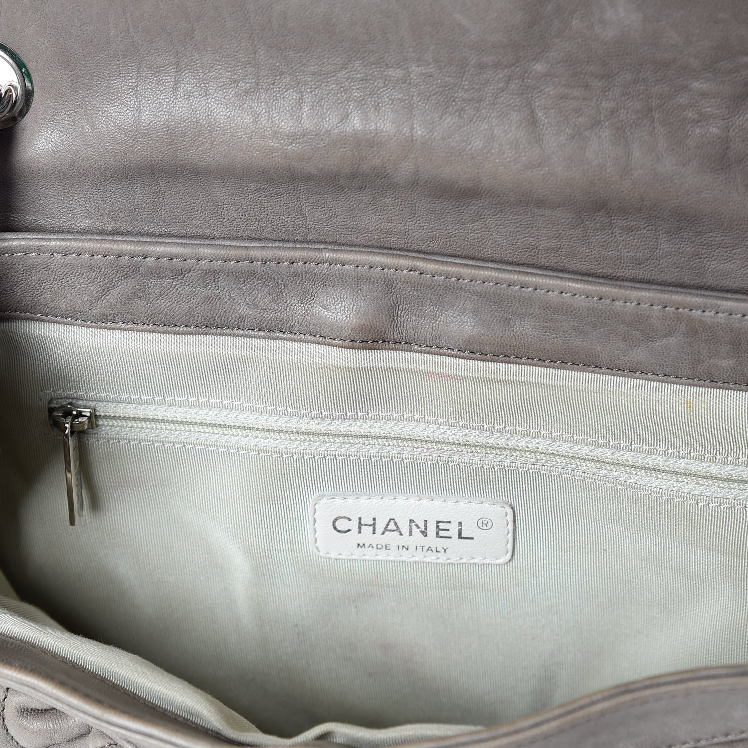 Chanel Washed Lambskin Quilted Medium Chain Around Messenger Taupe 13 of 24