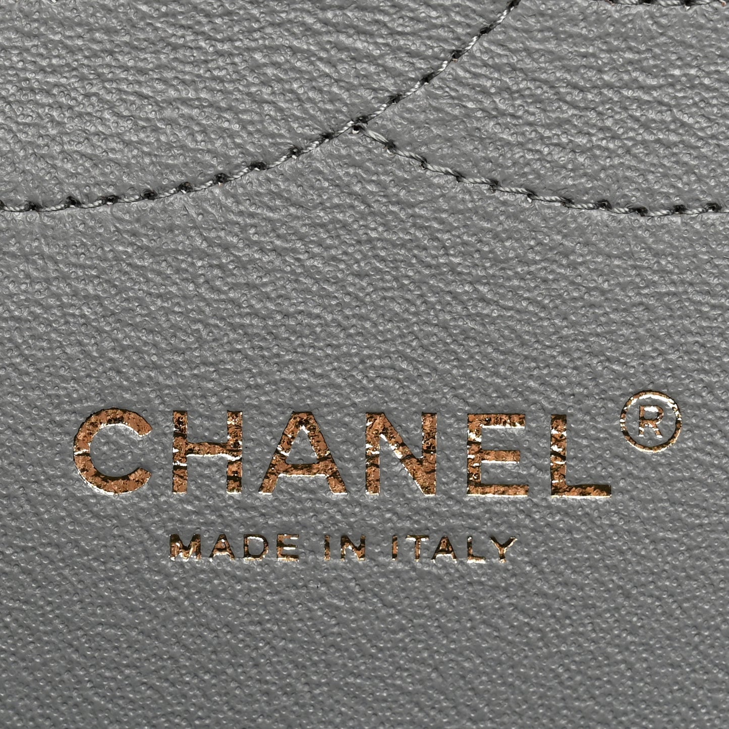 Caviar Quilted Jumbo Double Flap Grey