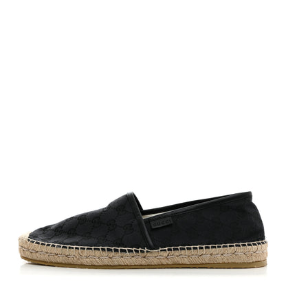 Gucci Monogram Miro Soft Calfskin Mens Espadrilles 9 Blue Black 1 of 9