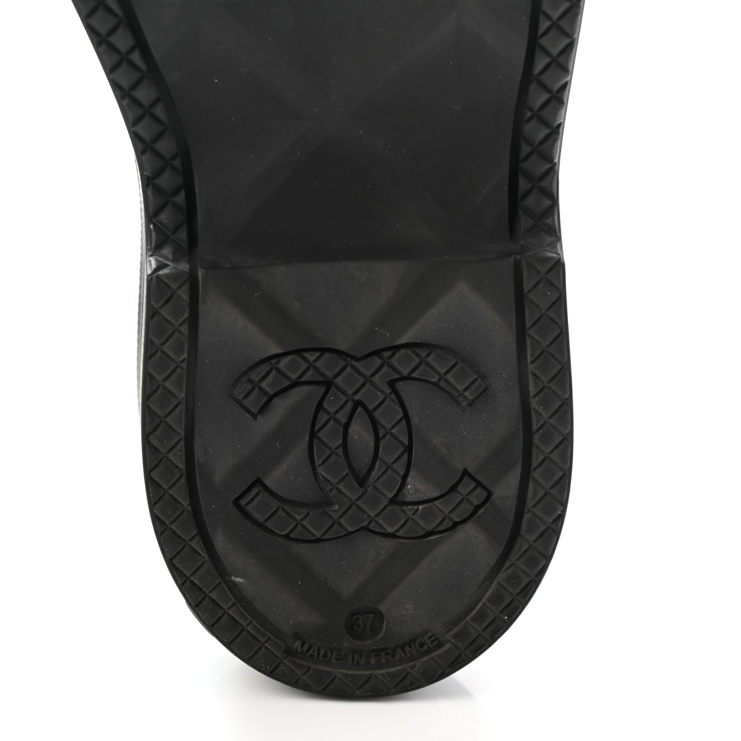 Chanel Caoutchouk CC High Boots 37 Black 6 of 10