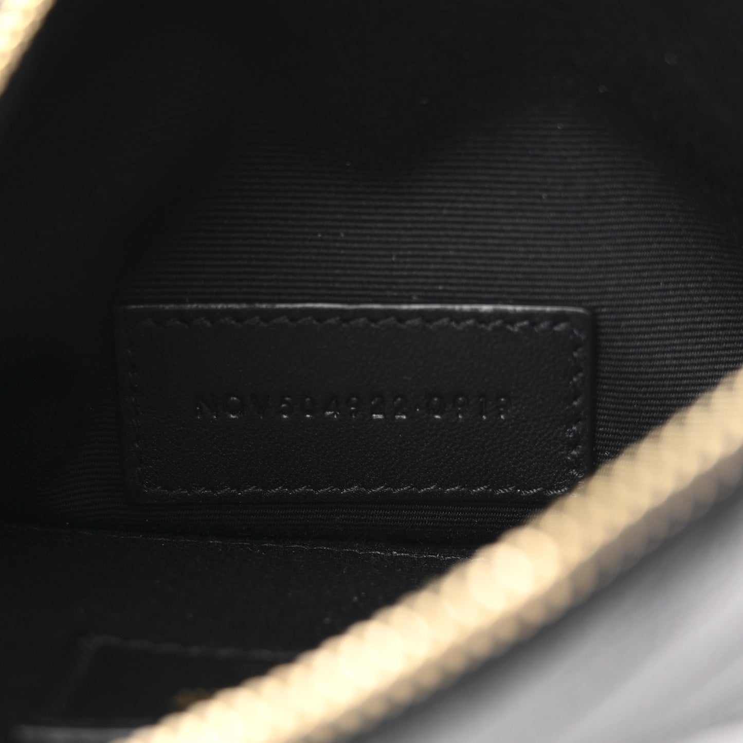 Grain De Poudre Chevron Monogram Bill Pouch Black Black