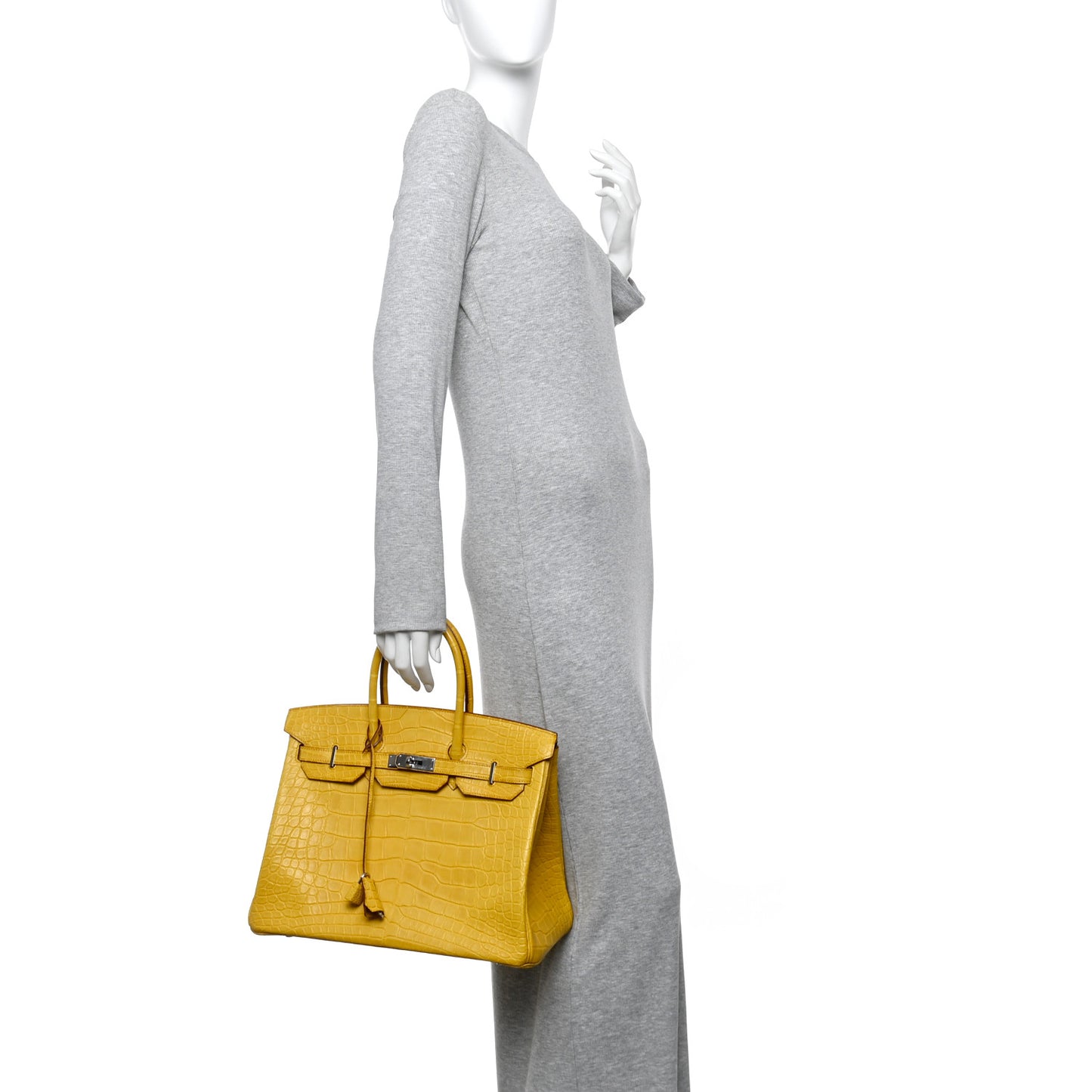 Matte Alligator Birkin 35 Jaune Ambre