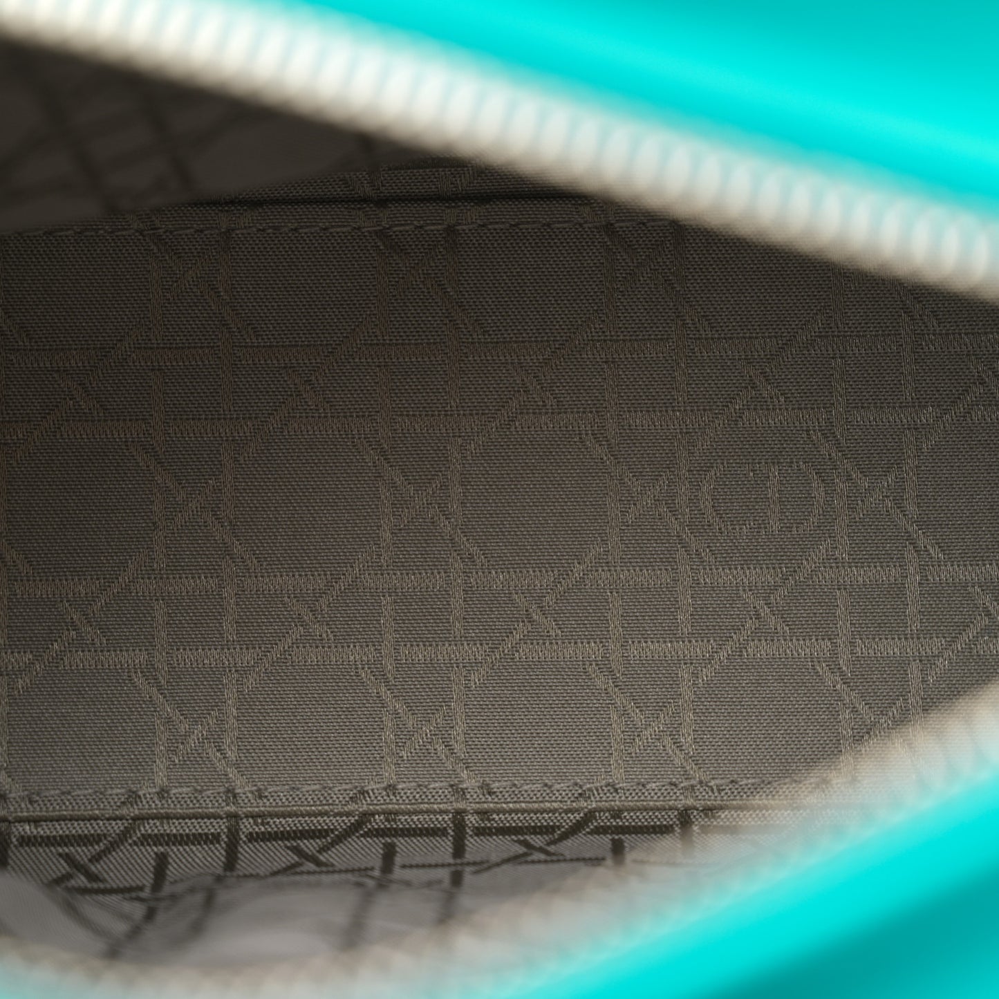 Lambskin Cannage Medium Lady Dior Turquoise