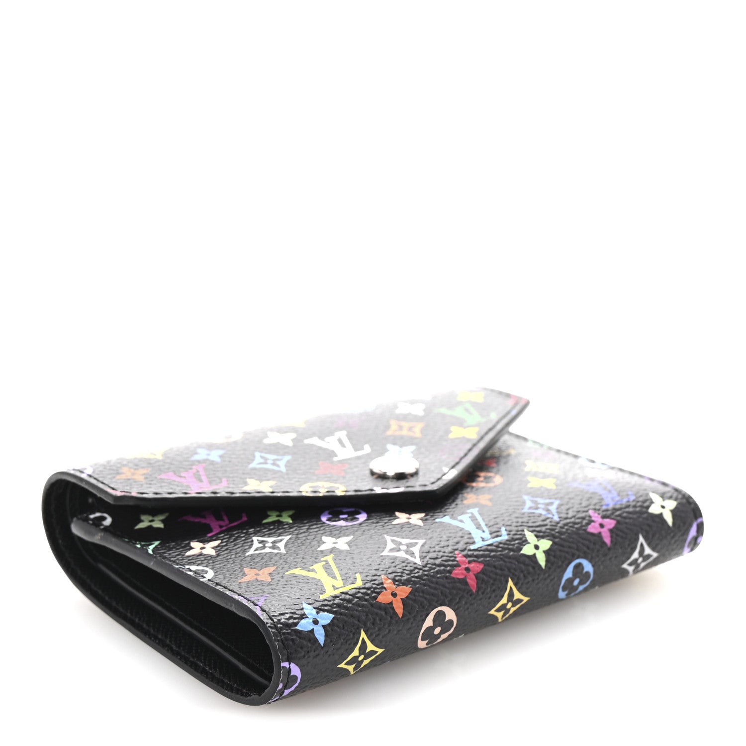 Louis Vuitton LV x TM Monogram Multicolor Victorine Wallet Black 4 of 7