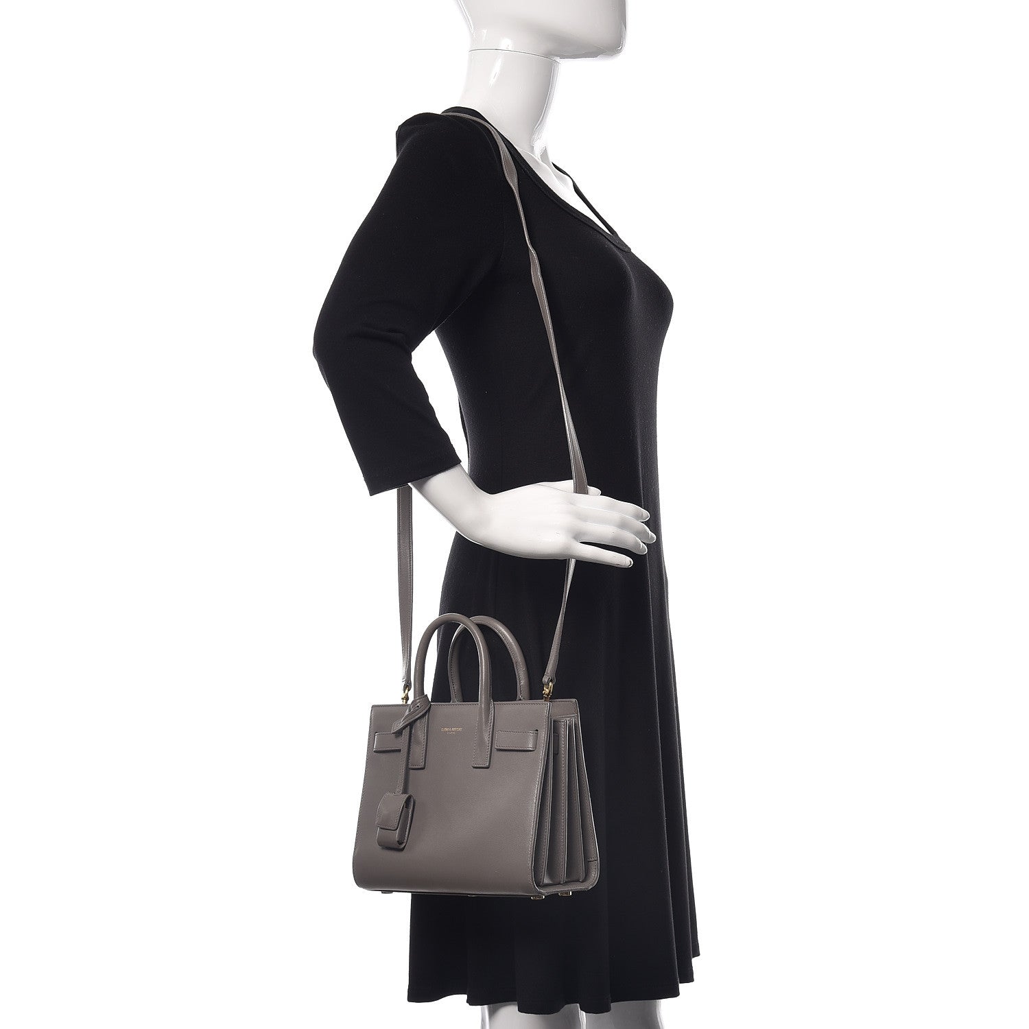 Saint Laurent Calfskin Nano Sac De Jour Fog 2 of 18