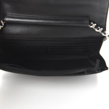 Chanel Perforated Lambskin Quilted Wallet On Chain WOC Black 5 of 11
