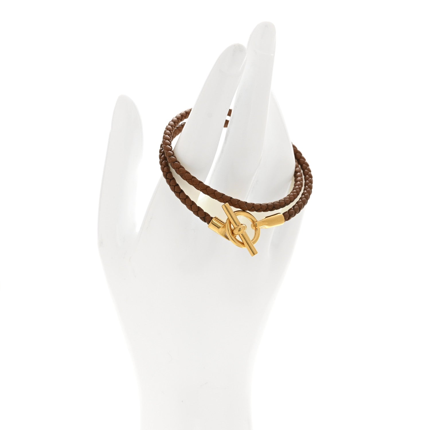 Hermes Swift Glenan Double Tour Bracelet T2 Gold 2 of 6