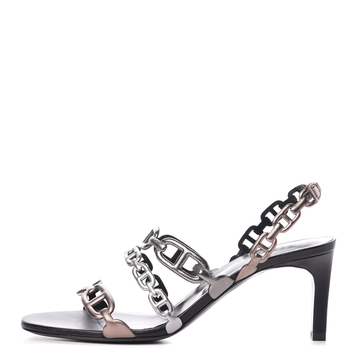 Hermes Laminated Nappa Calfskin Sandals 39 1 of 8