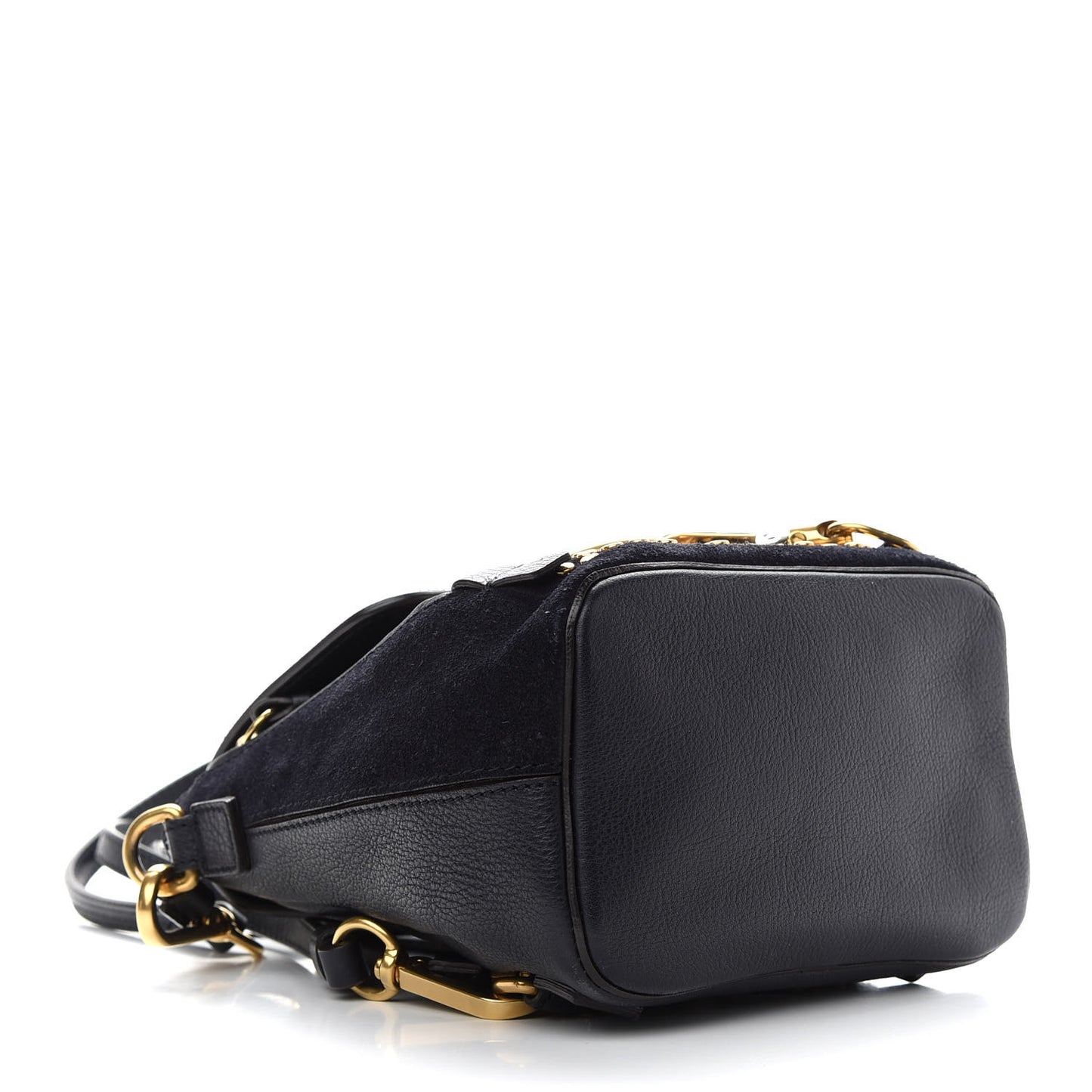 Suede Calfskin Studded Mini Faye Backpack Full Black
