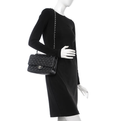 Chanel Caviar Quilted Medium Double Flap Black 2 of 8