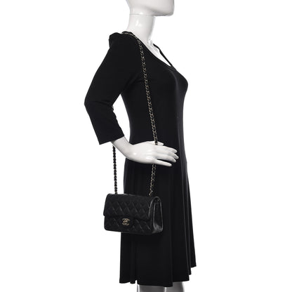 Chanel Lambskin Quilted Mini Rectangular Flap Black 2 of 12