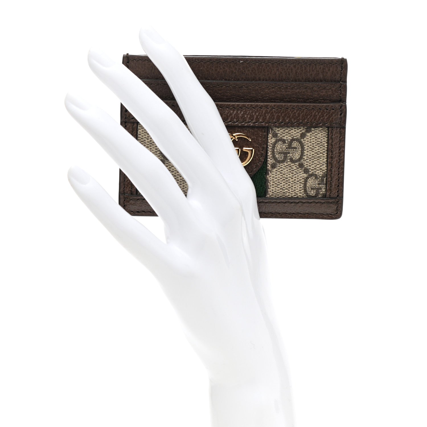 Gucci GG Supreme Monogram Ophidia Card Holder Brown 2 of 7