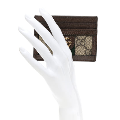 Gucci GG Supreme Monogram Ophidia Card Holder Brown 2 of 7