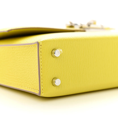 Hermes Chevre Mysore Mini Verrou Chaine Bag Lime 9 of 11