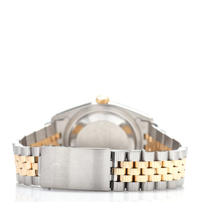 Rolex Stainless Steel 18K Yellow Gold Diamond 36mm Oyster Perpetual Datejust Watch Champagne 16233 3 of 4