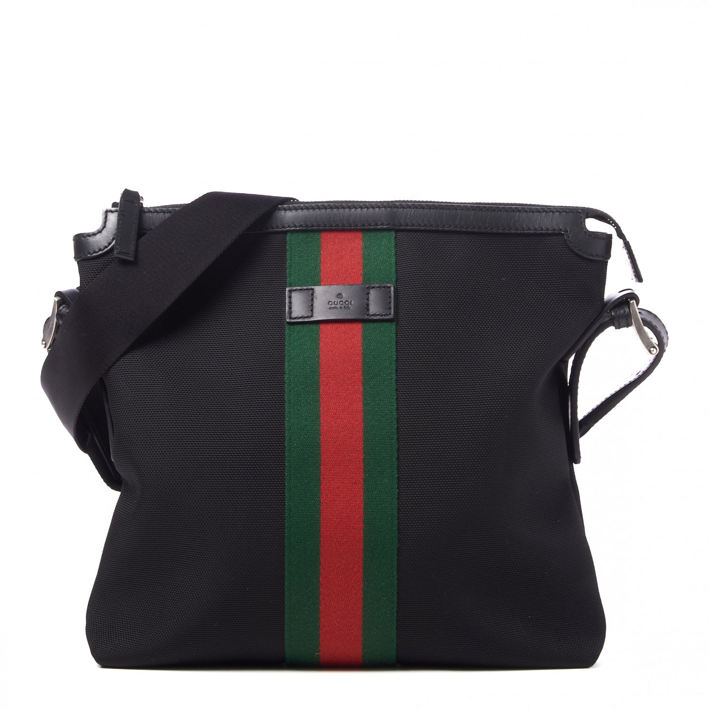 Techno Canvas Web Messenger Bag Black