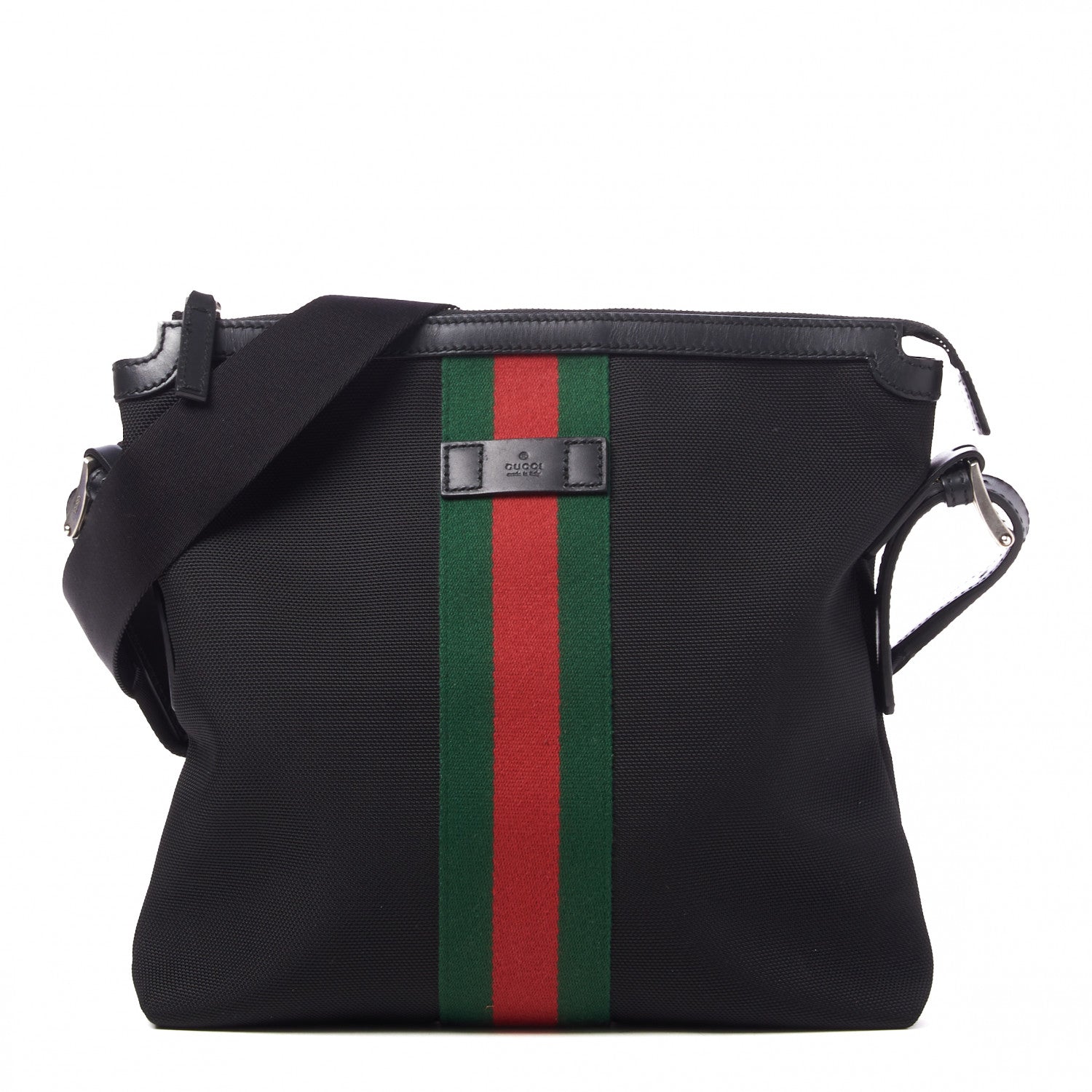 Gucci Techno Canvas Web Messenger Bag Black 1 of 9