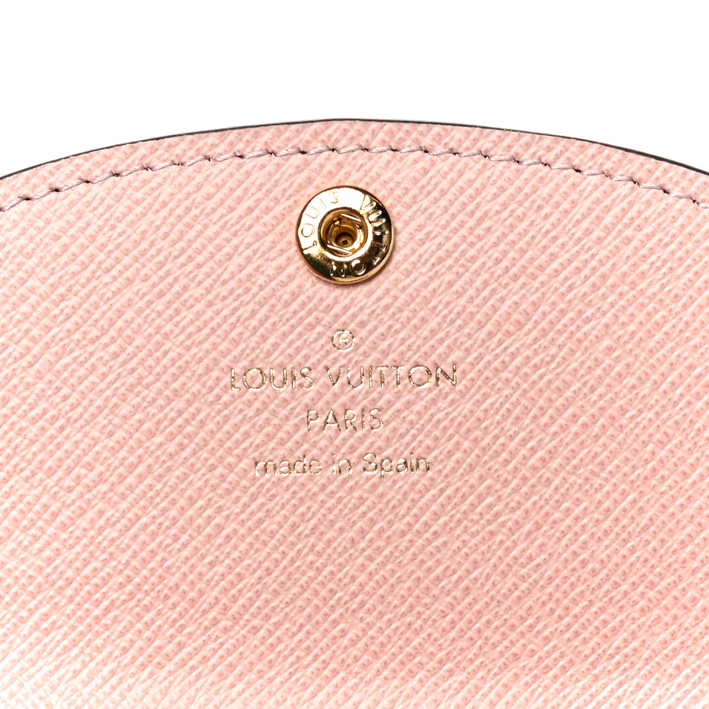 Damier Ebene Rosalie Coin Purse Rose Ballerine