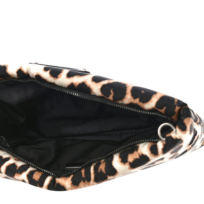 Prada Tessuto Soft Nylon Leopard Print Crossbody Avorio 5 of 10