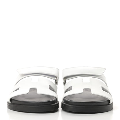 Hermes Calfskin Womens Chypre Sandals 36 White 2 of 8