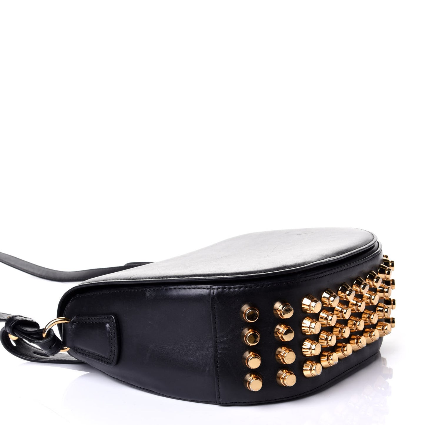 Calfskin Mini Lia Black Gold Hardware