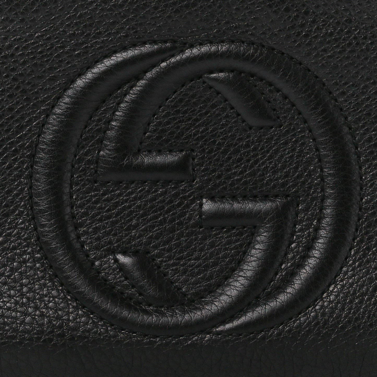 Pebbled Calfskin Soho Wristlet Black
