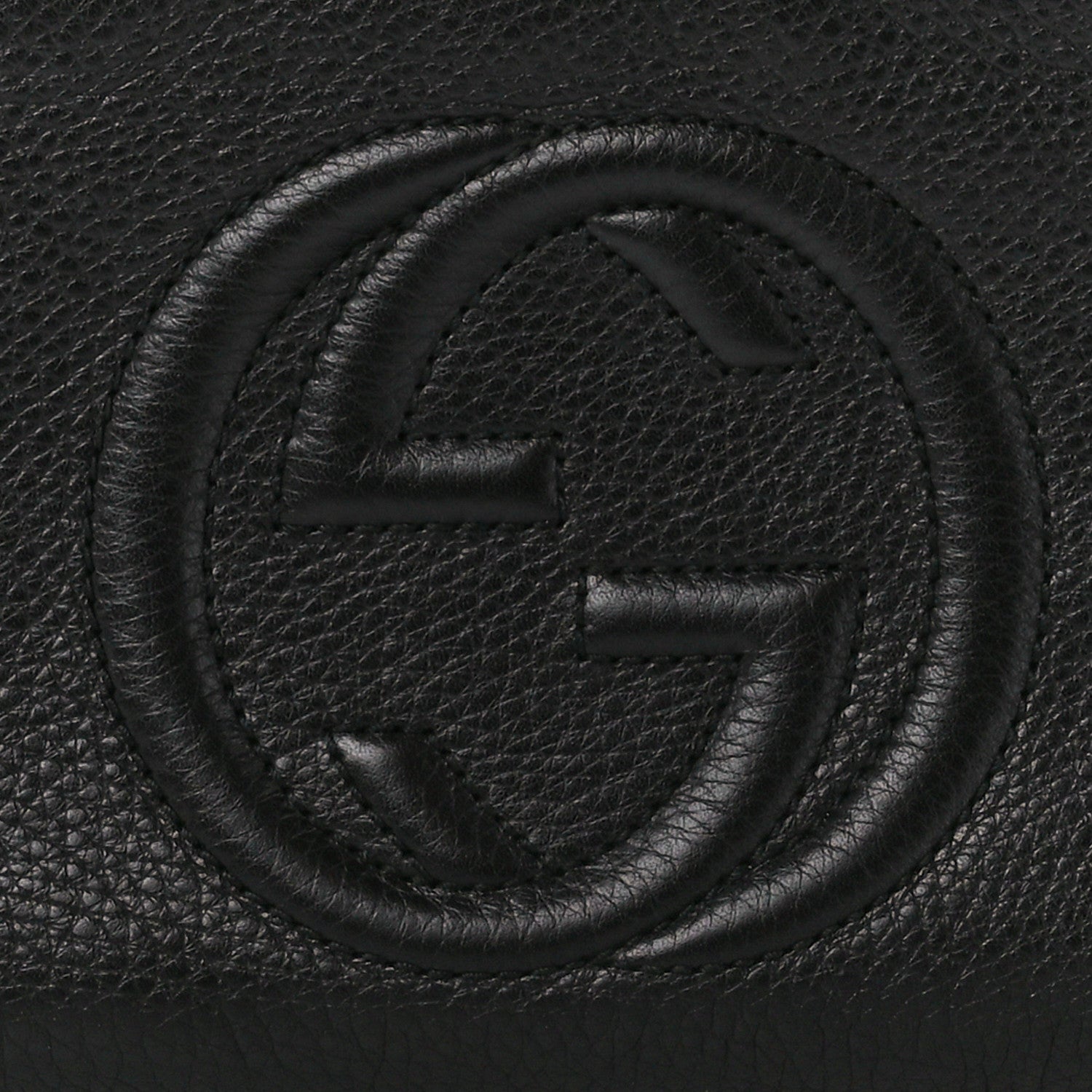 Gucci Pebbled Calfskin Soho Wristlet Black 9 of 11