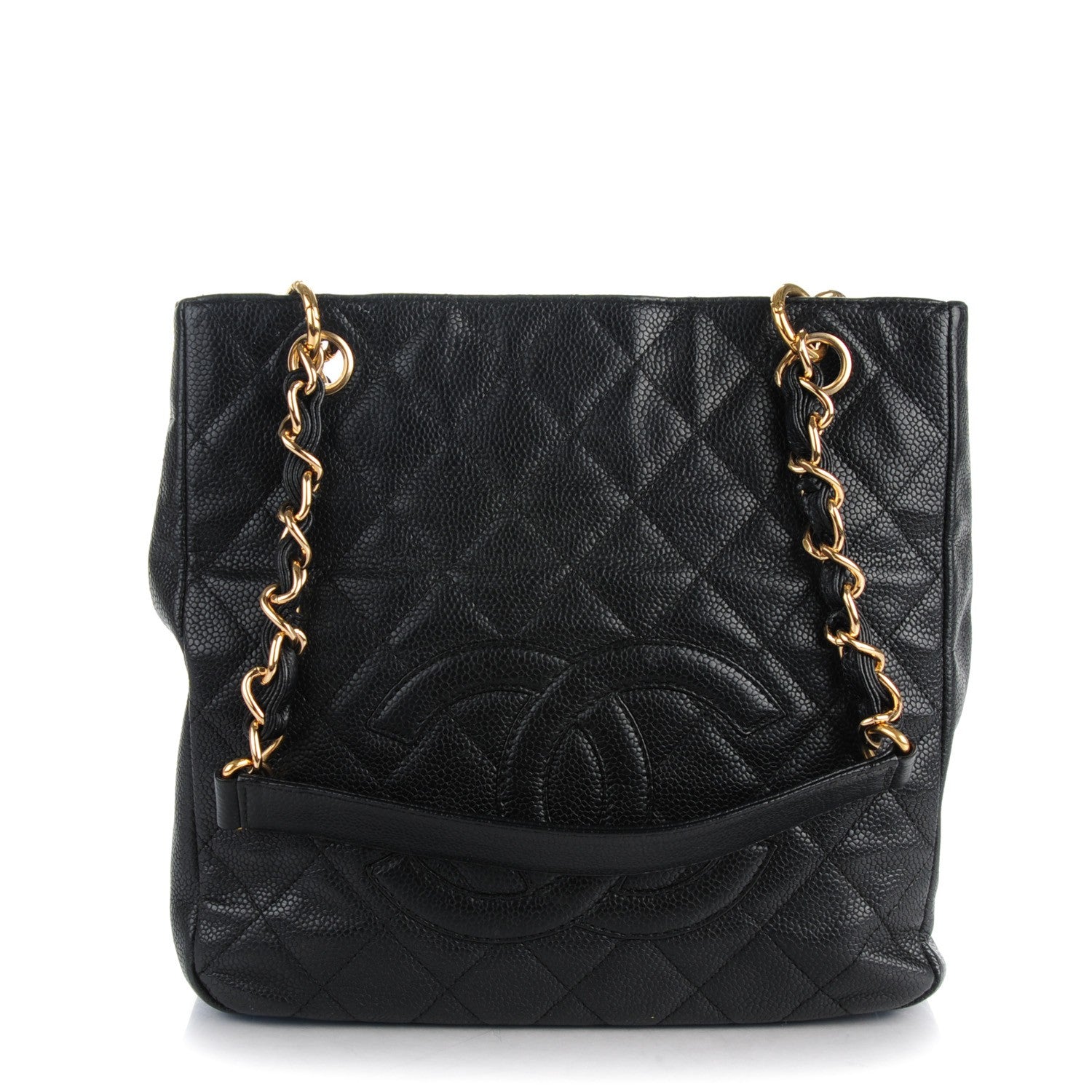 Chanel Caviar Quilted Petit Shopping Tote PST Black 1 of 8
