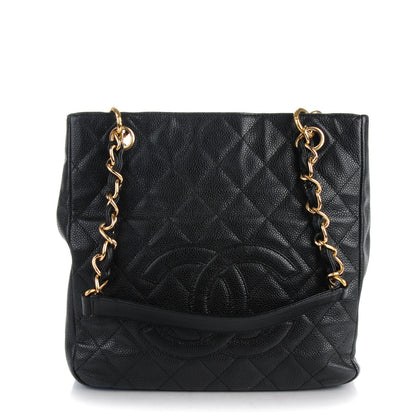 Chanel Caviar Quilted Petit Shopping Tote PST Black 1 of 8