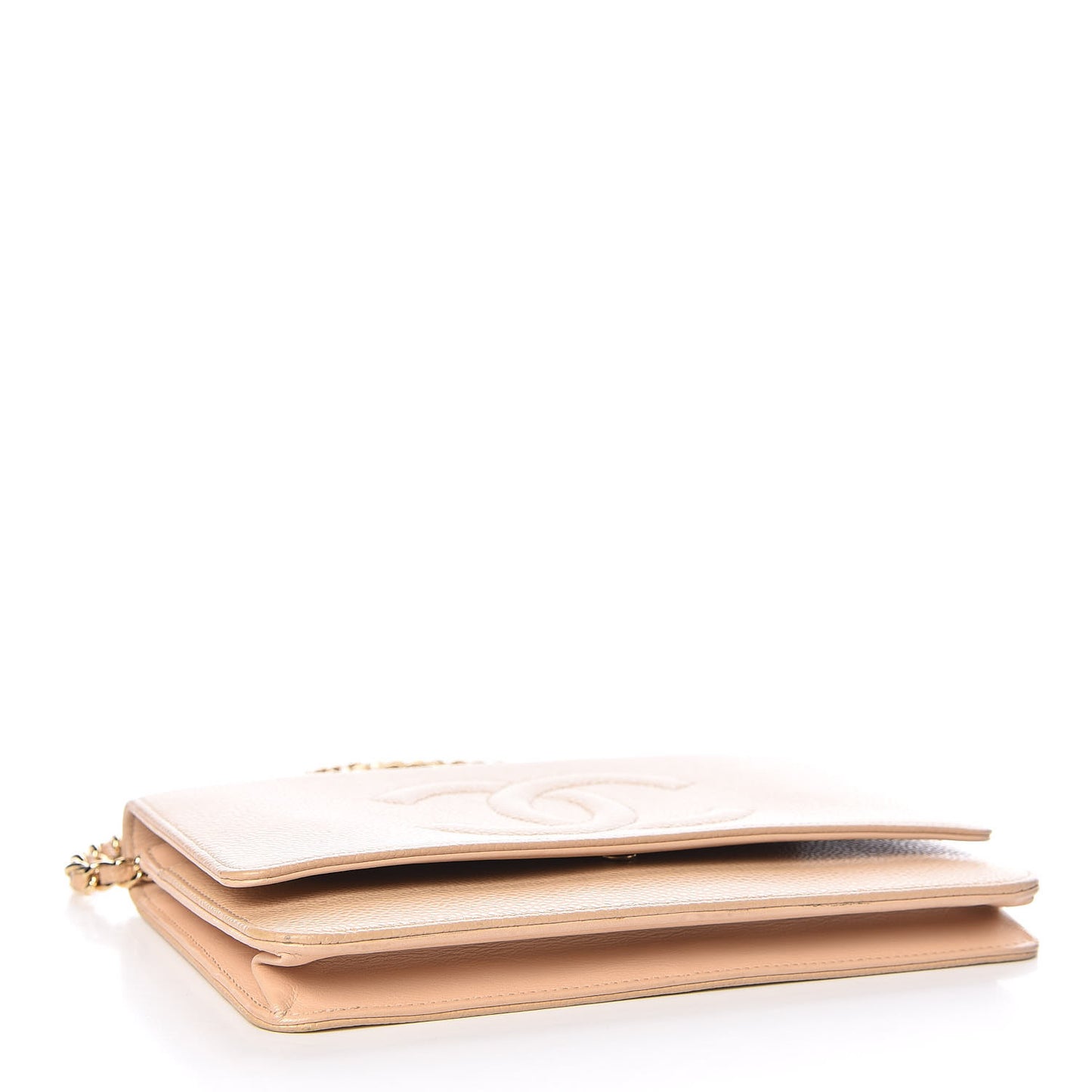 Caviar Timeless CC Wallet On Chain WOC Beige