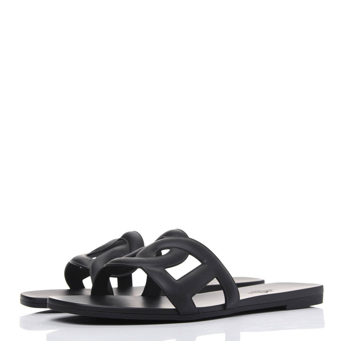 Rubber Aloha Sandals 38 Black