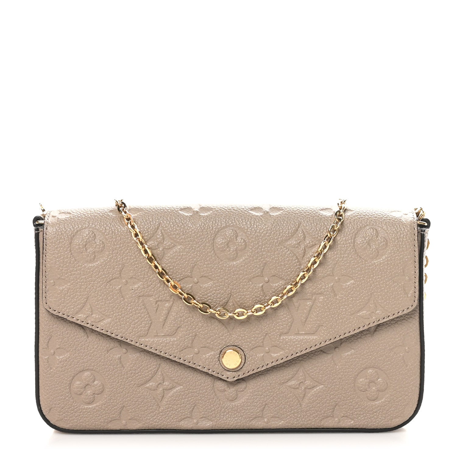 Louis Vuitton Empreinte Pochette Felicie Chain Wallet Tourterelle 1 of 9