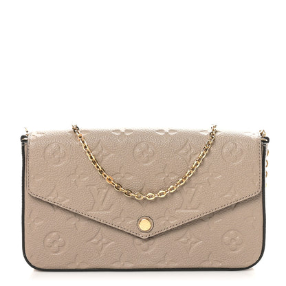 Louis Vuitton Empreinte Pochette Felicie Chain Wallet Tourterelle 1 of 9