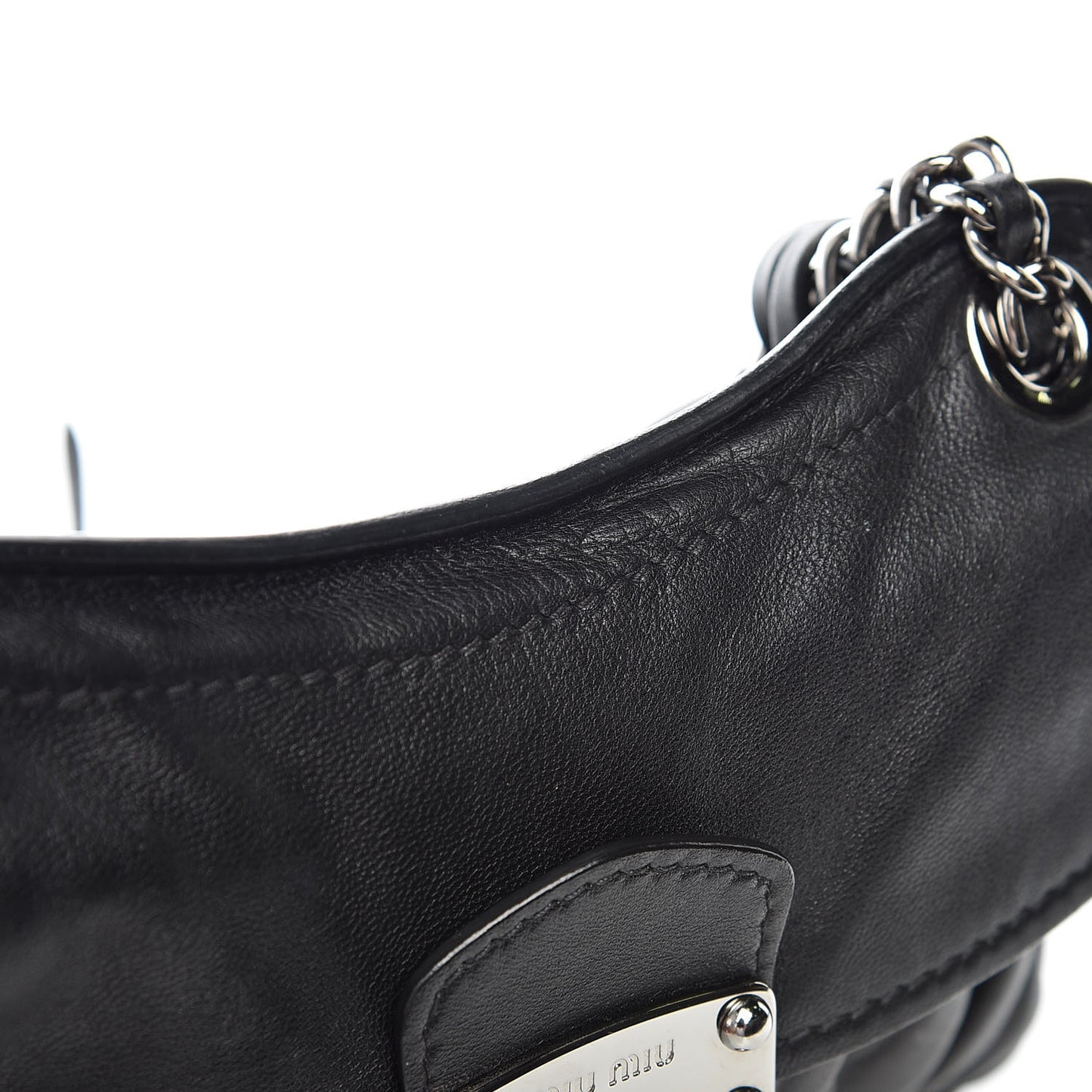 Nappa Matelasse Chain Crossbody Black