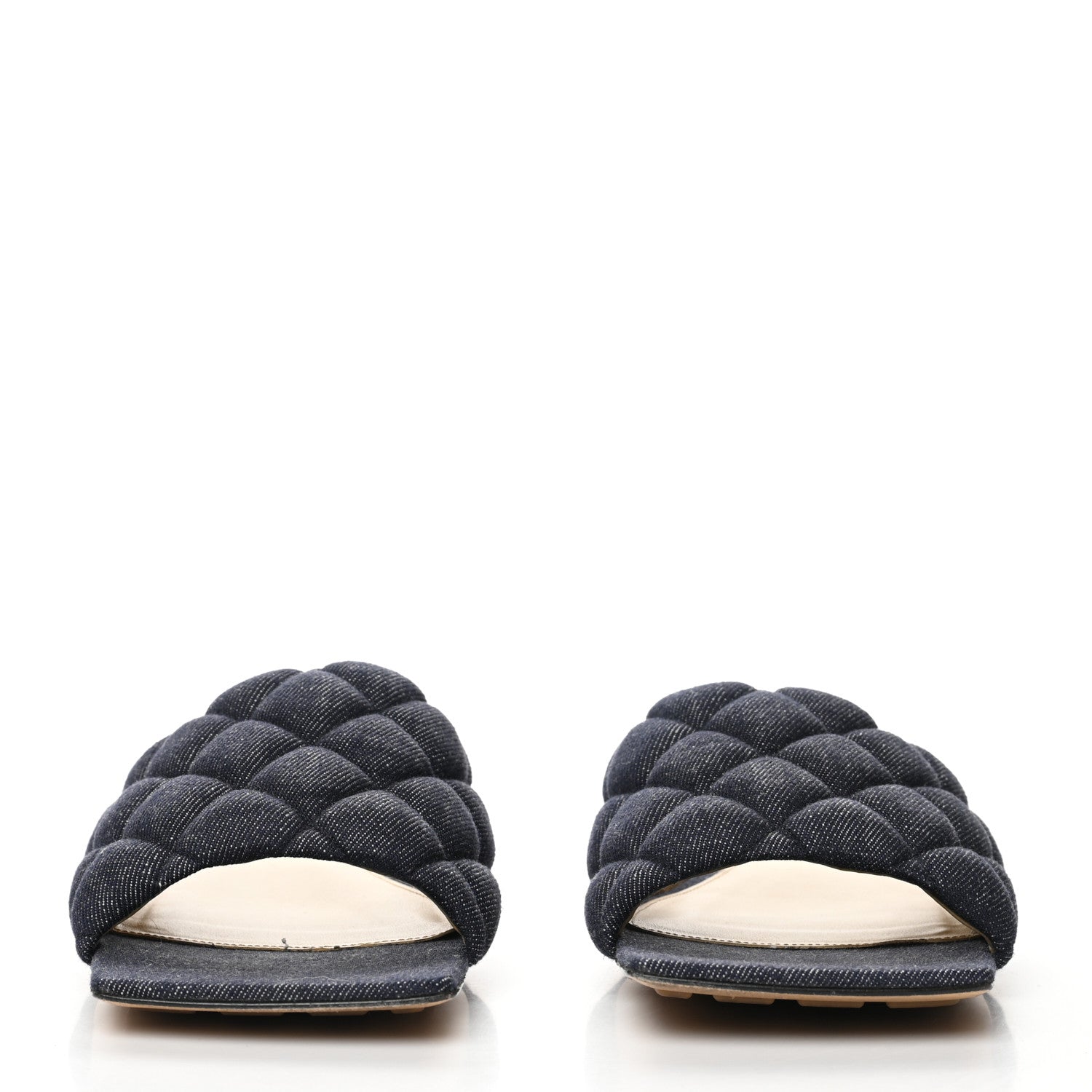 Bottega Veneta Denim Matelasse Padded Flat Sandals 38 Indigo 2 of 8
