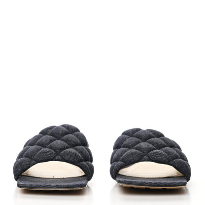 Bottega Veneta Denim Matelasse Padded Flat Sandals 38 Indigo 2 of 8