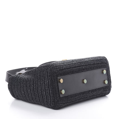 Saint Laurent Raffia Baby Monogram Downtown Cabas Black 4 of 9