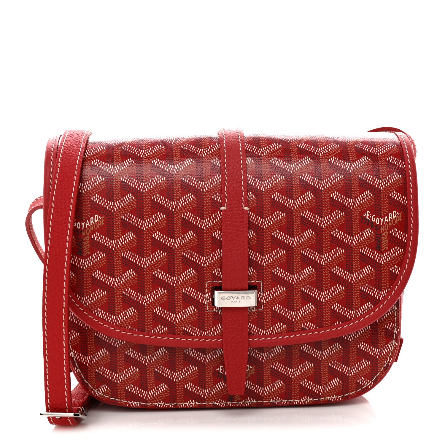Goyard Goyardine Belvedere II PM Messenger Bag Red 1 of 9