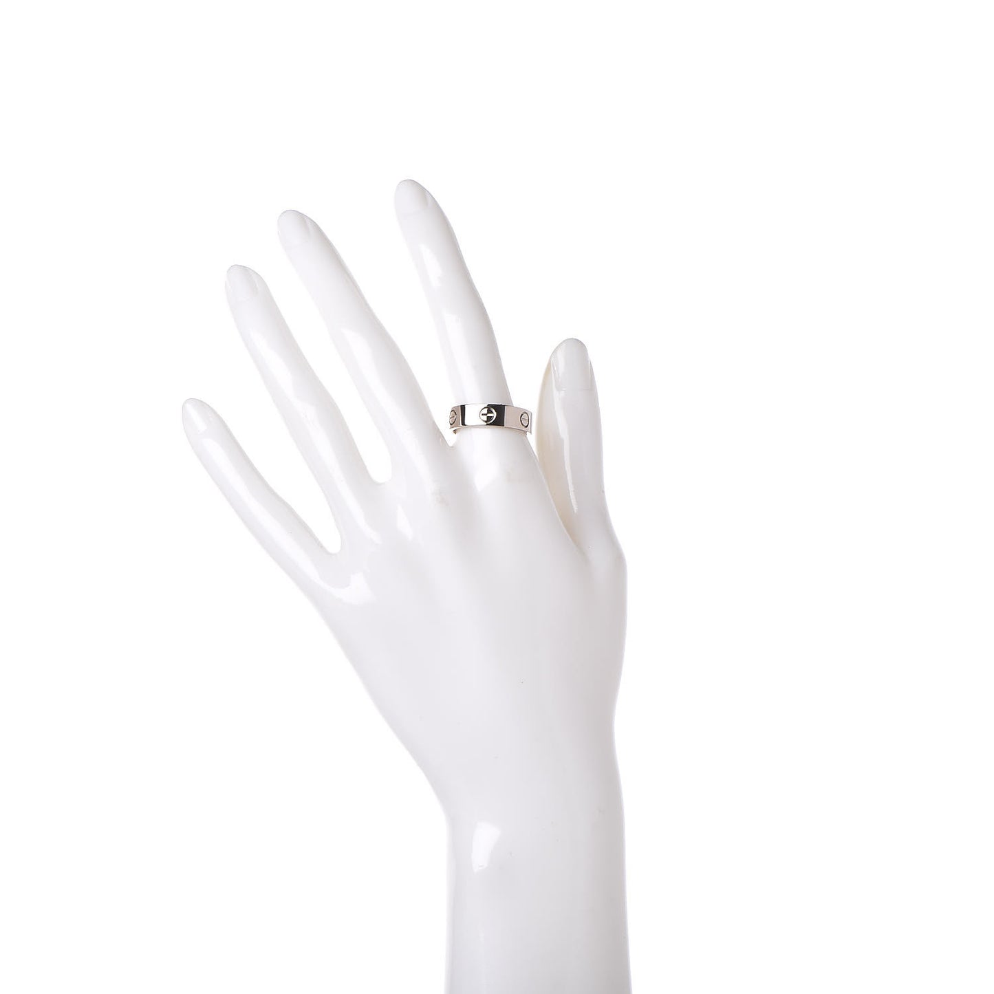 18K White Gold 5.5mm LOVE Ring 57 8