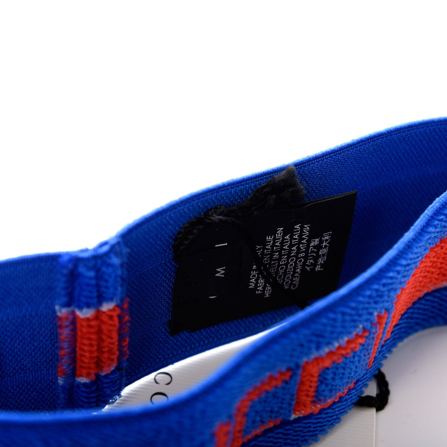 Cotton Logo Headband and Wrist Set M Blue Orange