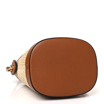 Louis Vuitton Kitted Raffia Petit Bucket Caramel 4 of 8