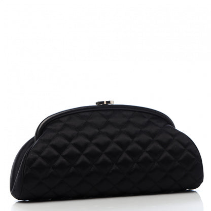 Chanel Satin Quilted Timeless Clutch Black 3 of 9