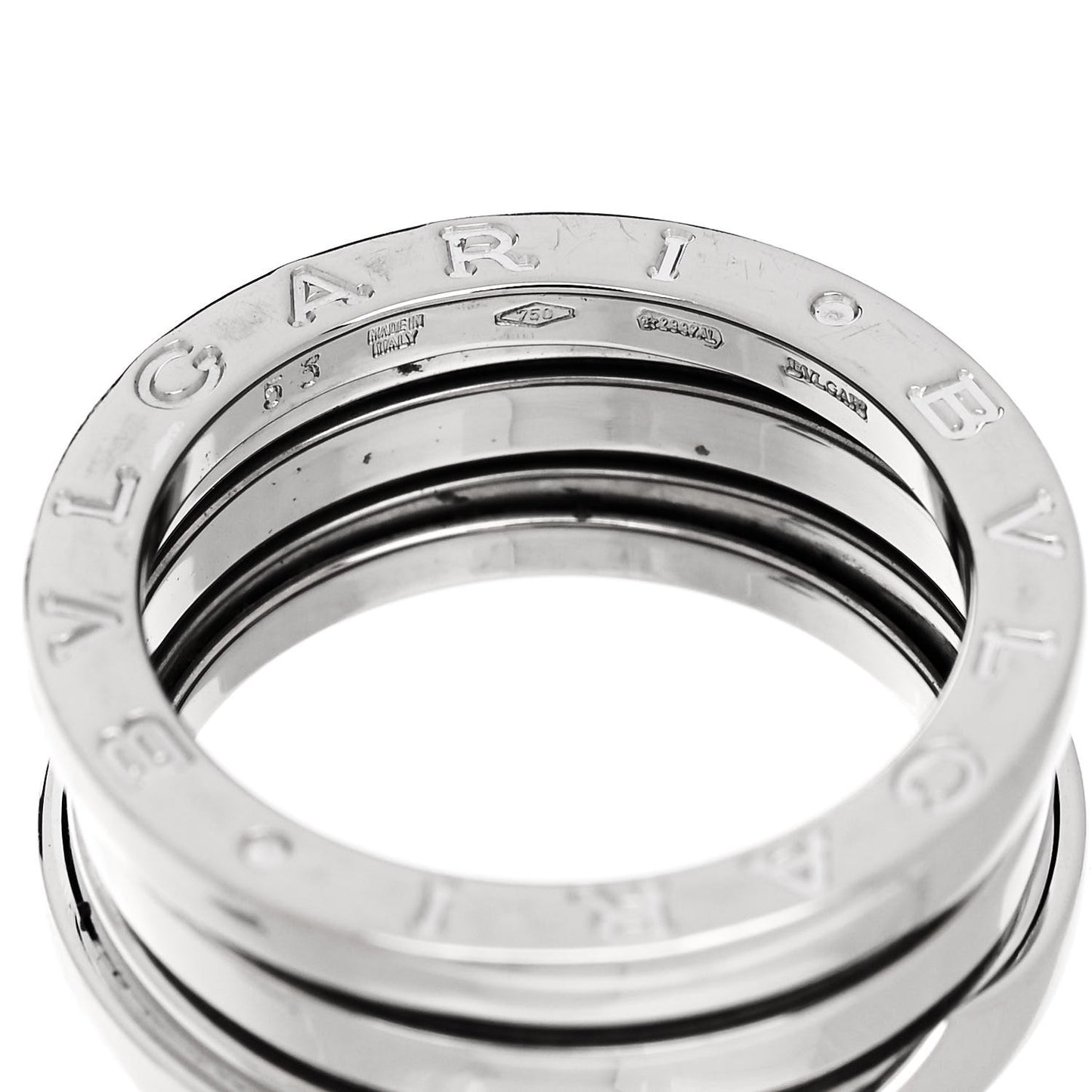 18K White Gold B.Zero1 Three-Band Ring 53 6.25