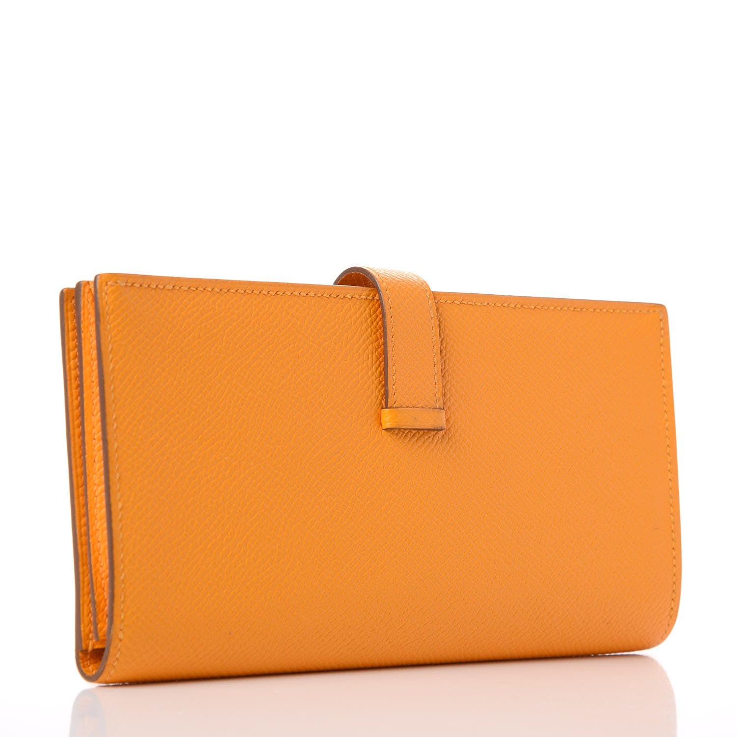 Hermes Epsom Bearn Gusset Wallet Jaune D'Or 3 of 10