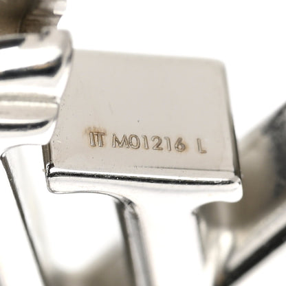 Louis Vuitton Palladium Small Louise Hoop Earrings Silver 3 of 4
