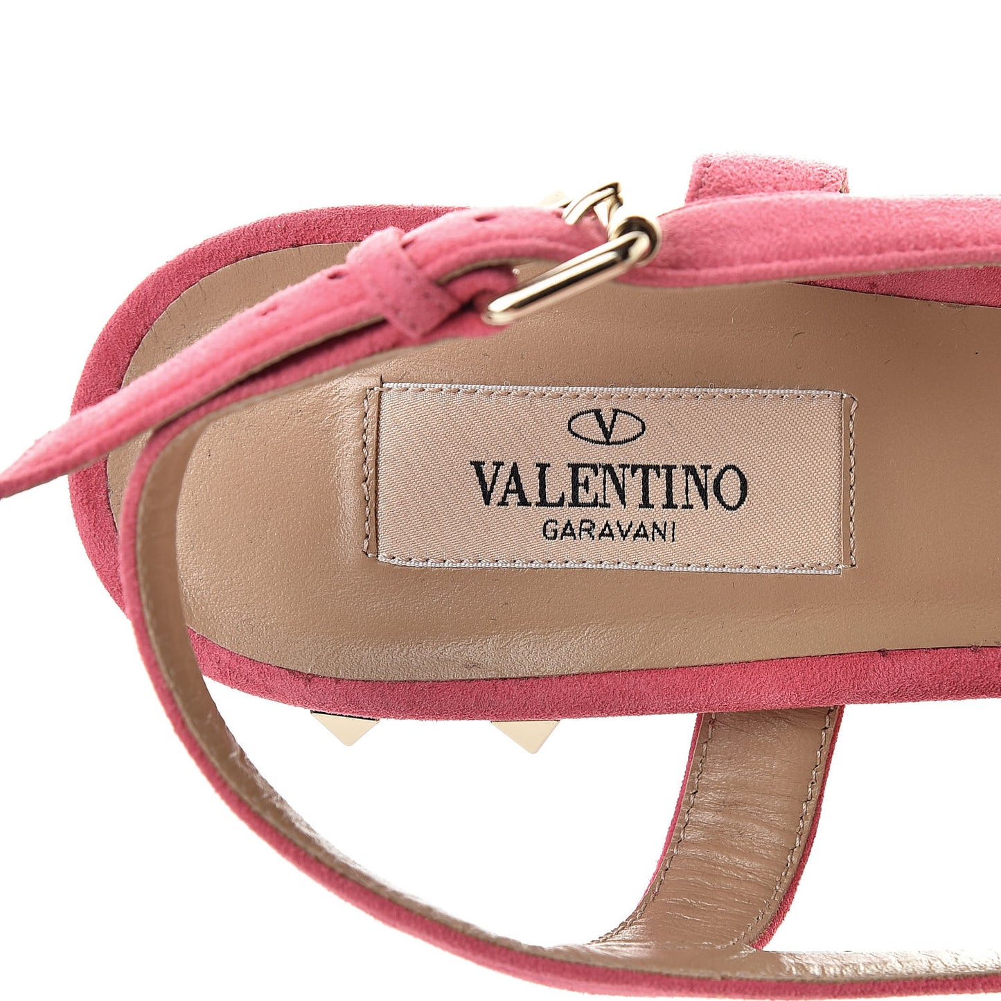 Suede Rockstud Slingback 75/105mm Platform Sandals 39.5 Shadow Pink